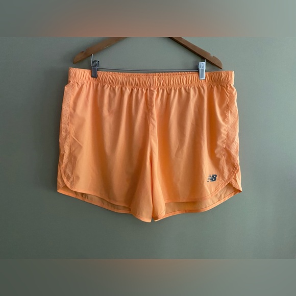New Balance Orange Athletic Shorts Moisture-Wicking Design - Picture 3 of 17